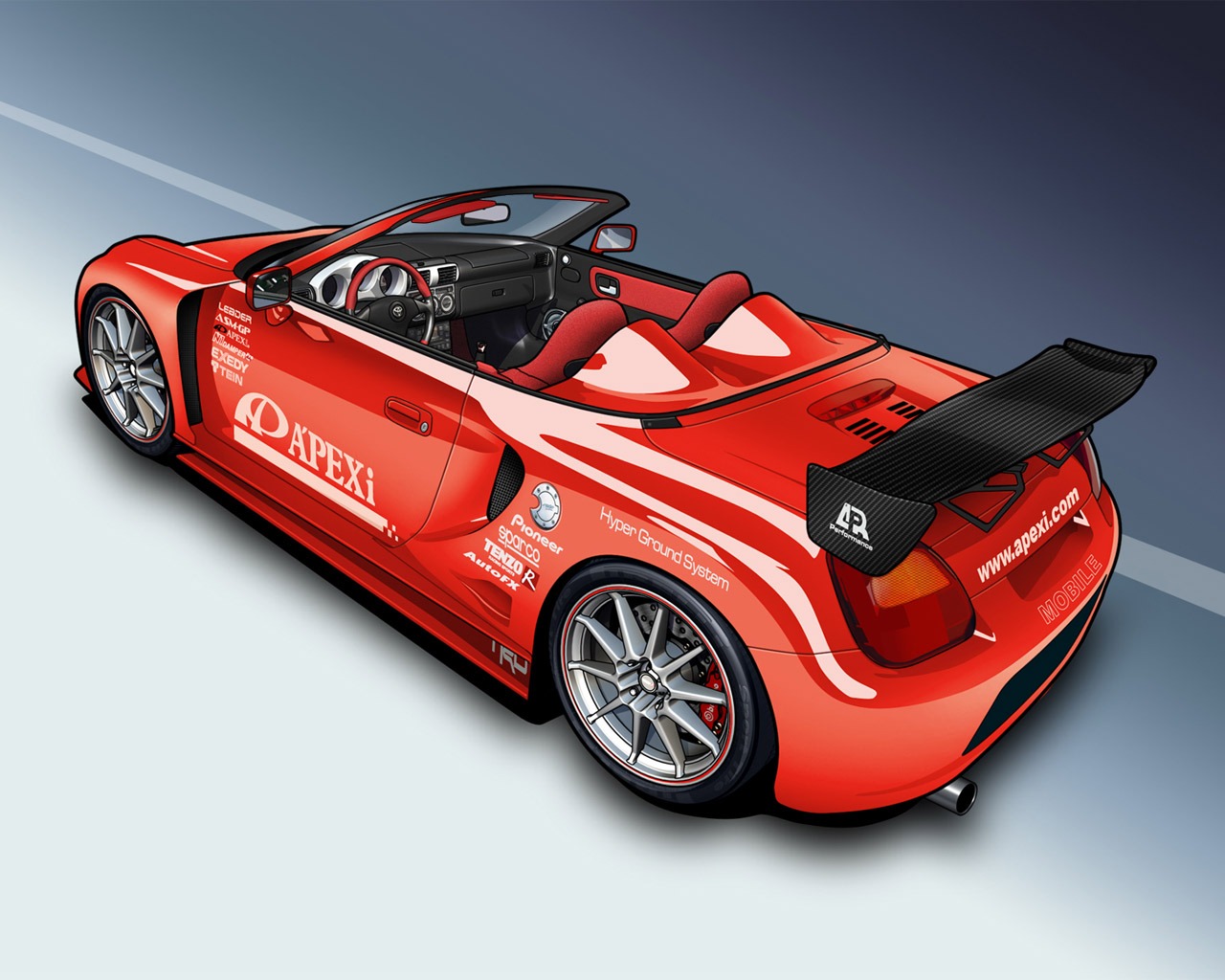 Computer Photoshop hand-painted wallpaper car #41 - 1280x1024