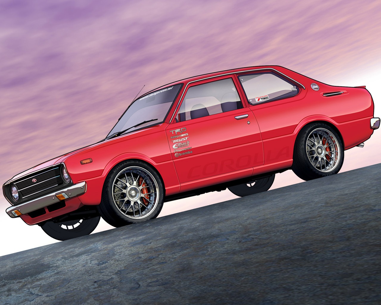Computer Photoshop hand-painted wallpaper car #42 - 1280x1024