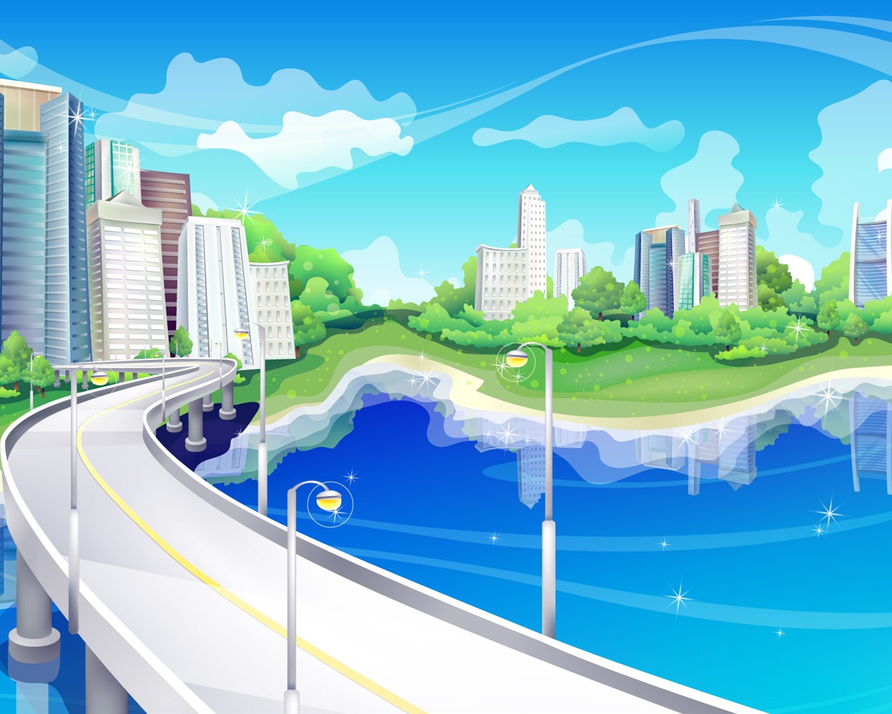 Vector Scenery Collection Wallpapers (1) #3 - 1280x1024