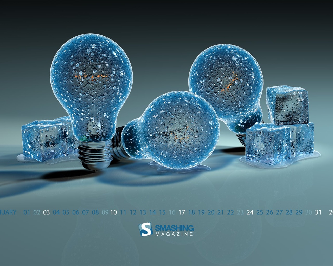 lednu 2010 Kalendář Wallpaper #6 - 1280x1024