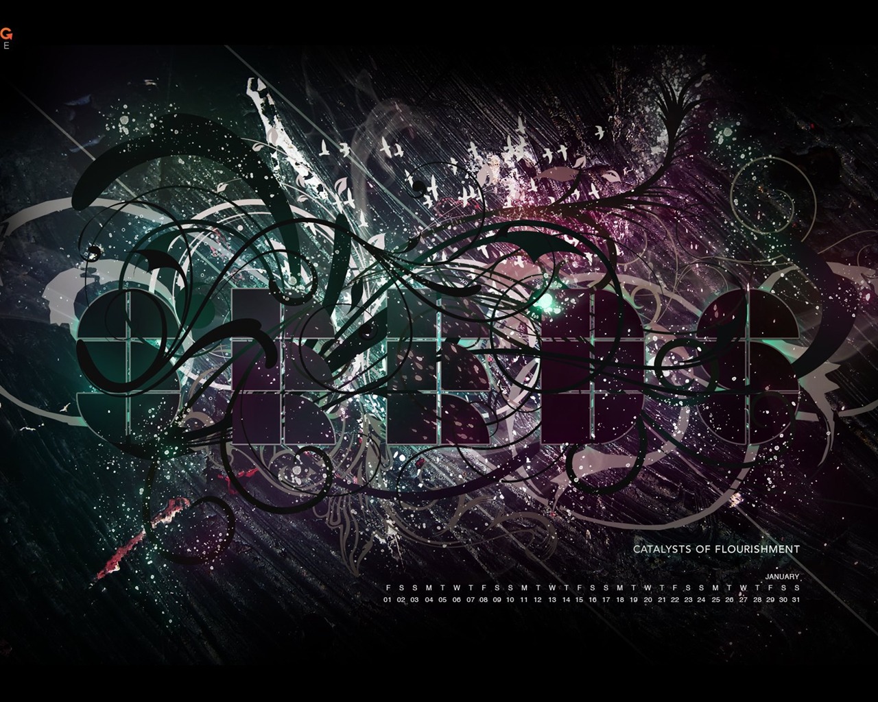 January 2010 Calendar Wallpaper #25 - 1280x1024