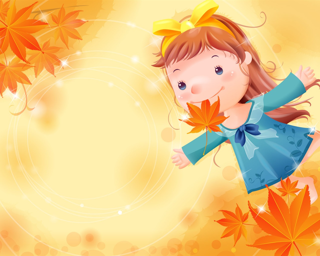 Vector happy childhood Wallpaper (1) #9 - 1280x1024