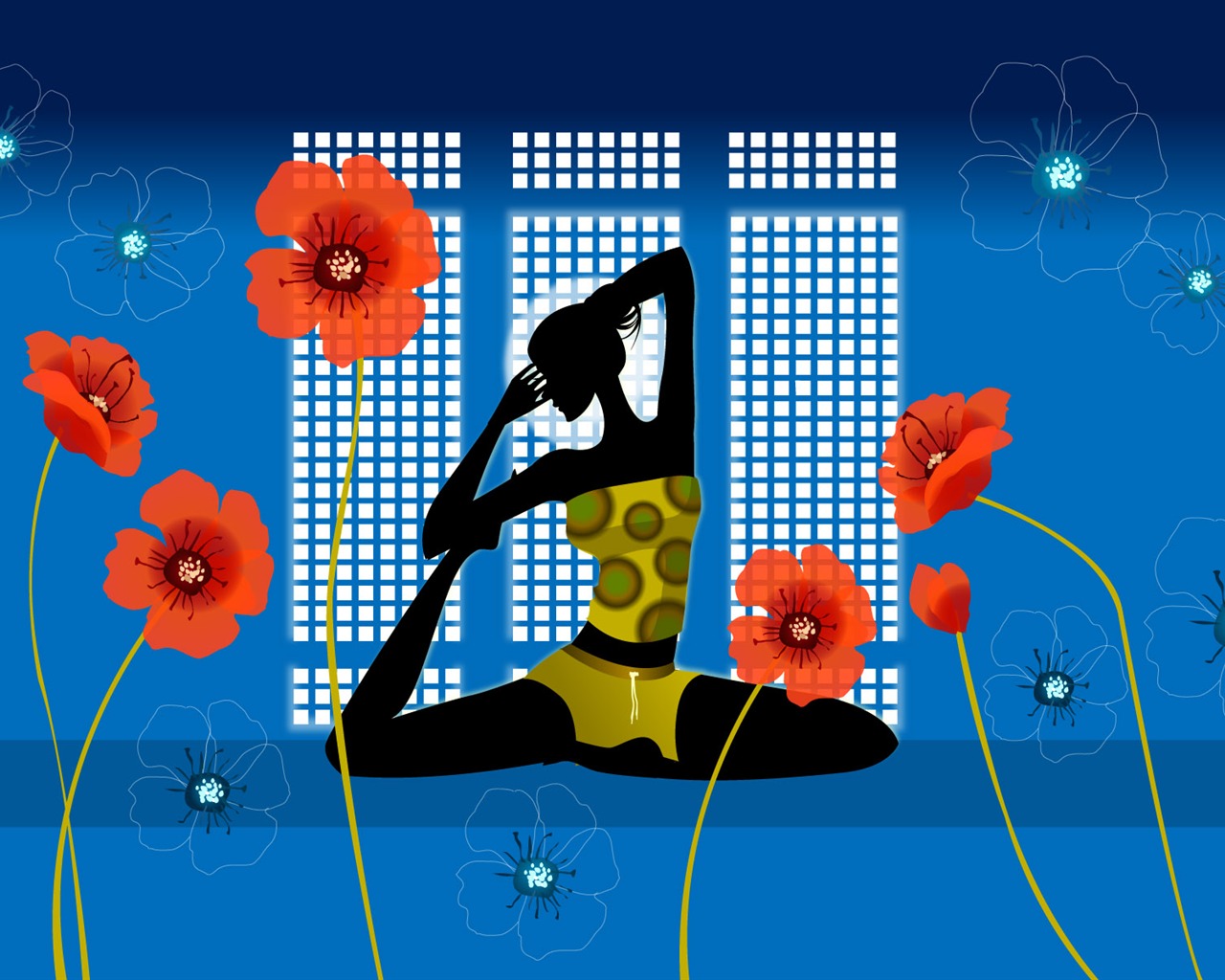 Vector woman wallpaper album (2) #7 - 1280x1024