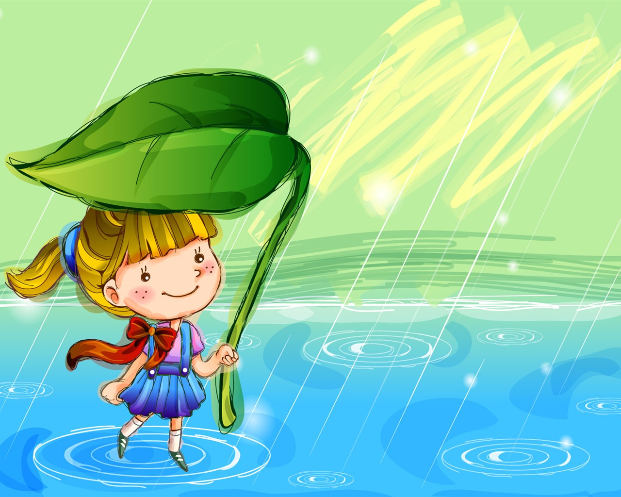 Vector children's Happy Wallpaper (1) #6 - 1280x1024