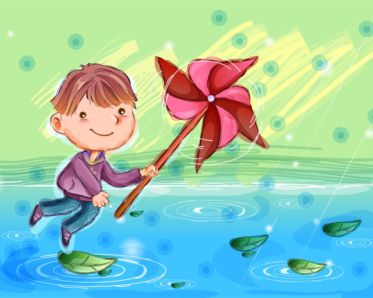 Vector children's Happy Wallpaper (1) #9 - 1280x1024