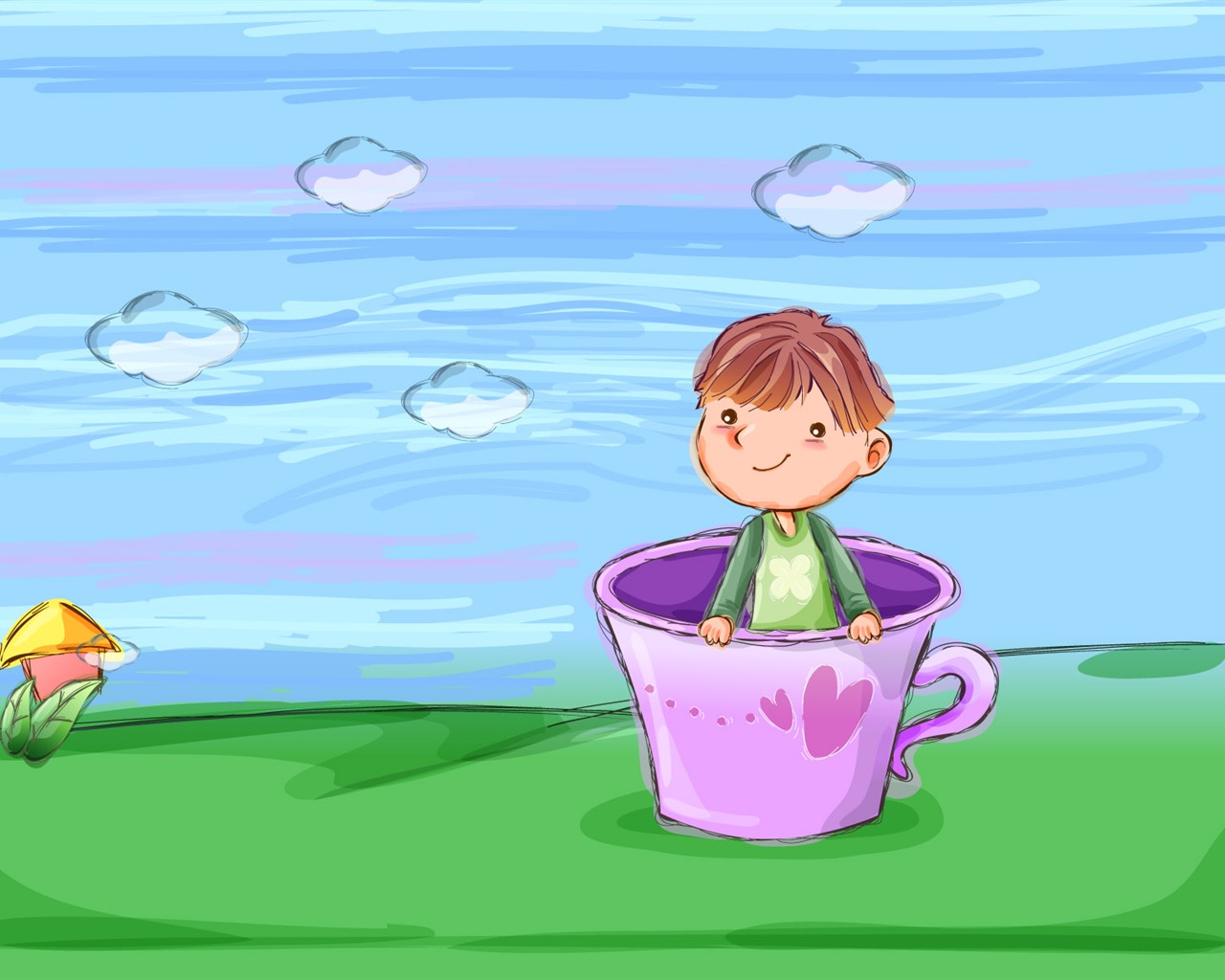 Vector children's Happy Wallpaper (1) #10 - 1280x1024