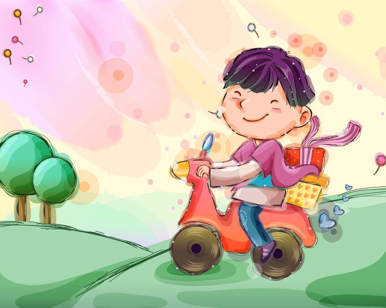 Vector children's Happy Wallpaper (1) #11 - 1280x1024