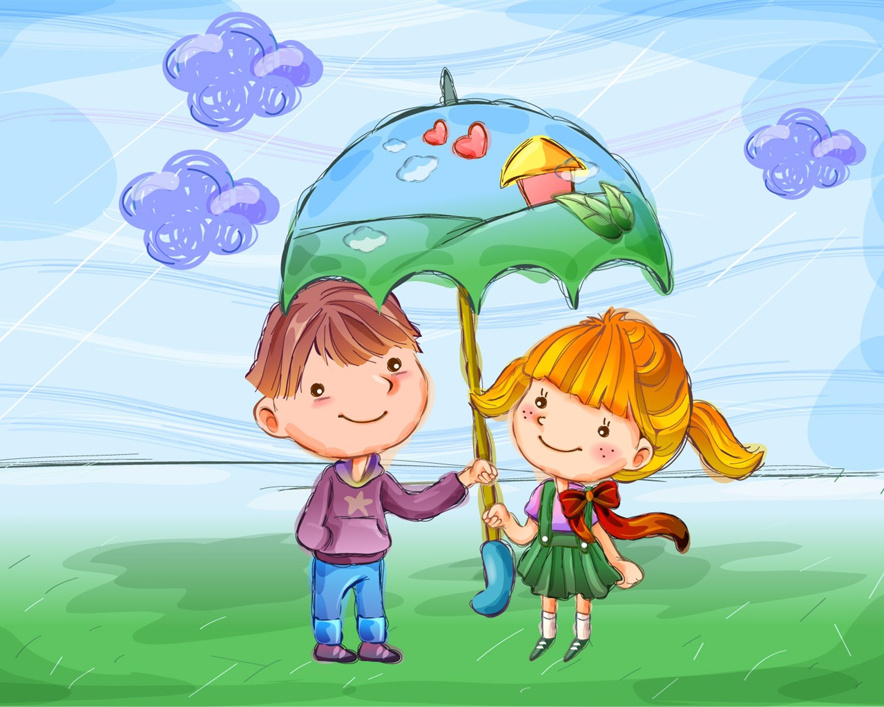 Vector children's Happy Wallpaper (1) #14 - 1280x1024