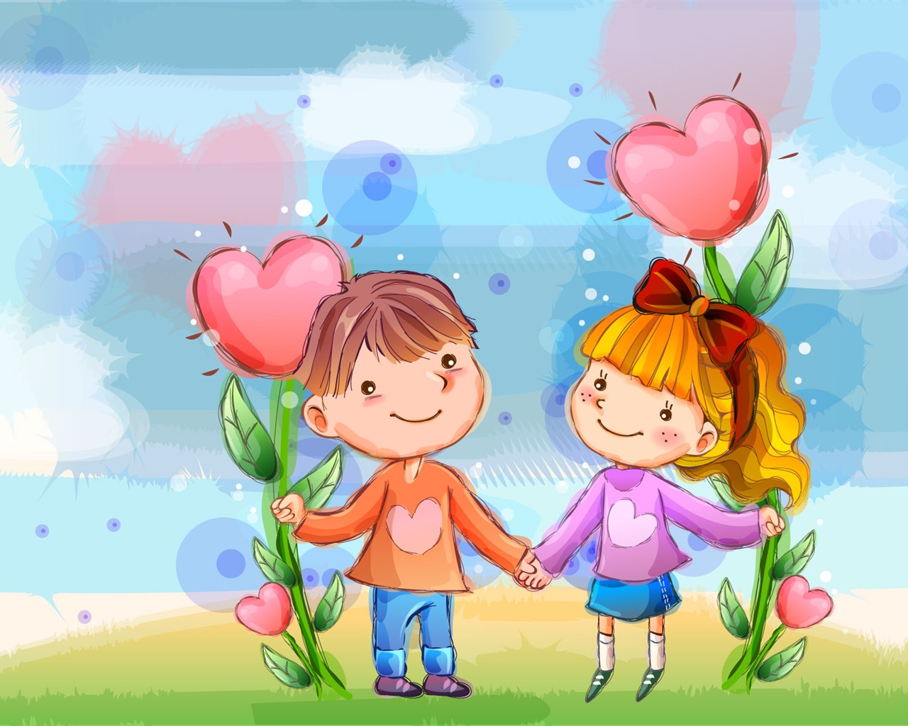 Vector children's Happy Wallpaper (1) #19 - 1280x1024