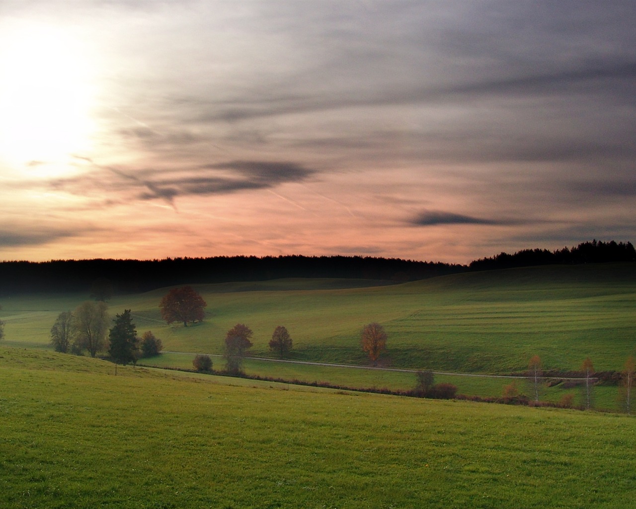 Glow du coucher du soleil HD Wallpaper exquise (1) #21 - 1280x1024