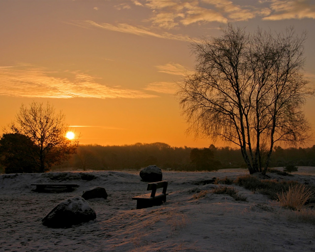 Glow du coucher du soleil HD Wallpaper exquise (1) #28 - 1280x1024