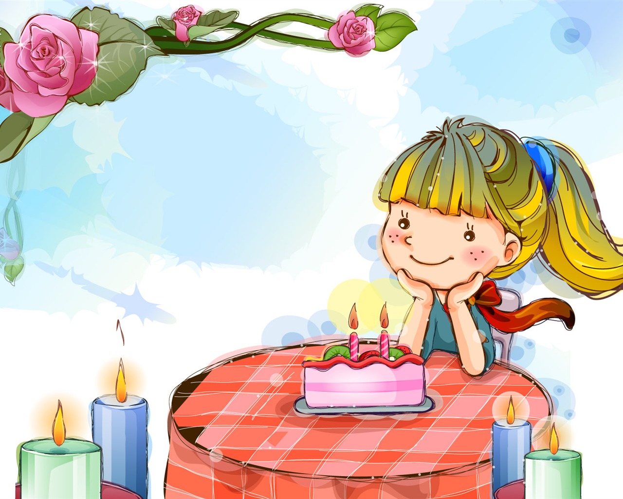 Vector children's Happy Wallpaper (2) #1 - 1280x1024