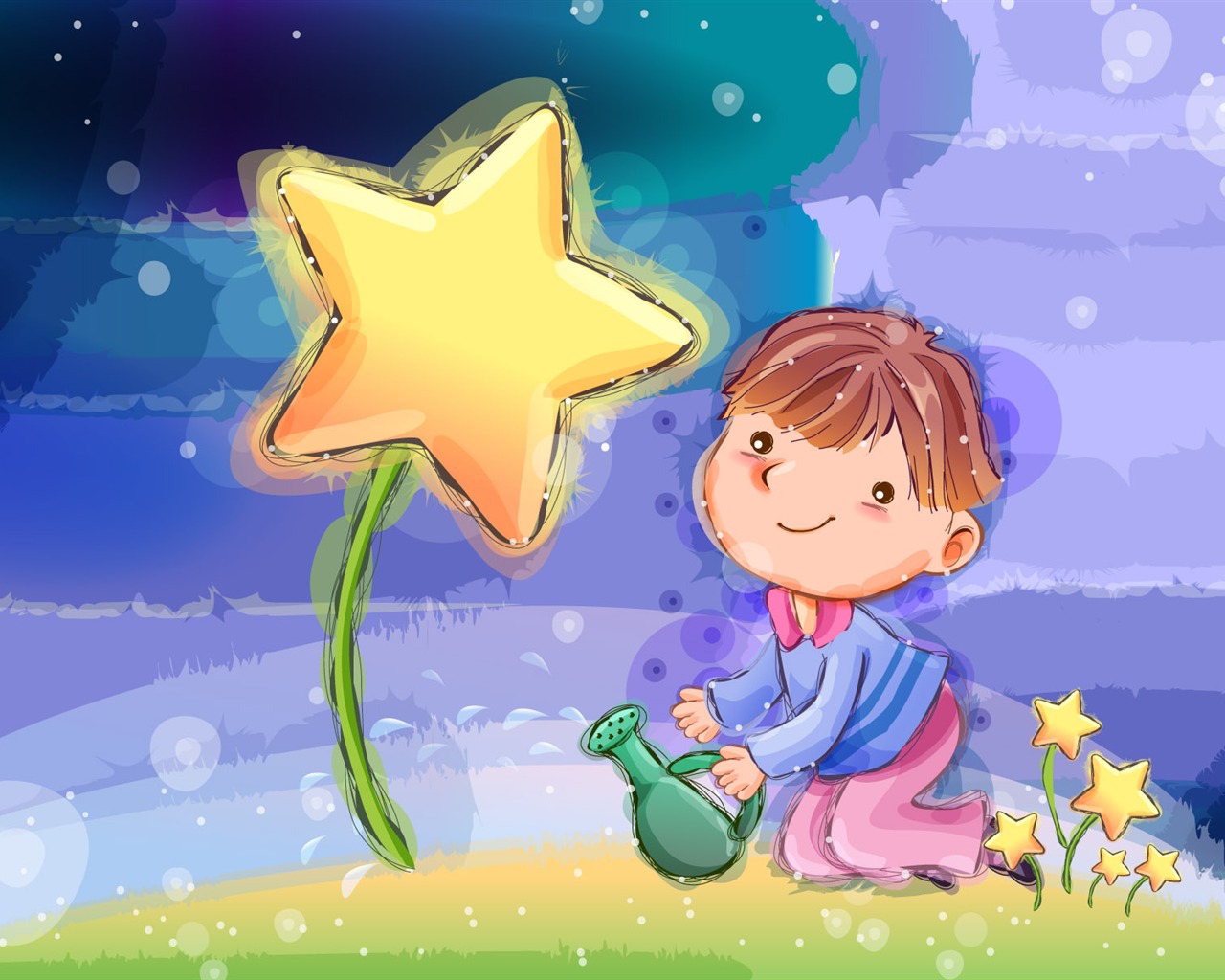 Vector children's Happy Wallpaper (2) #4 - 1280x1024