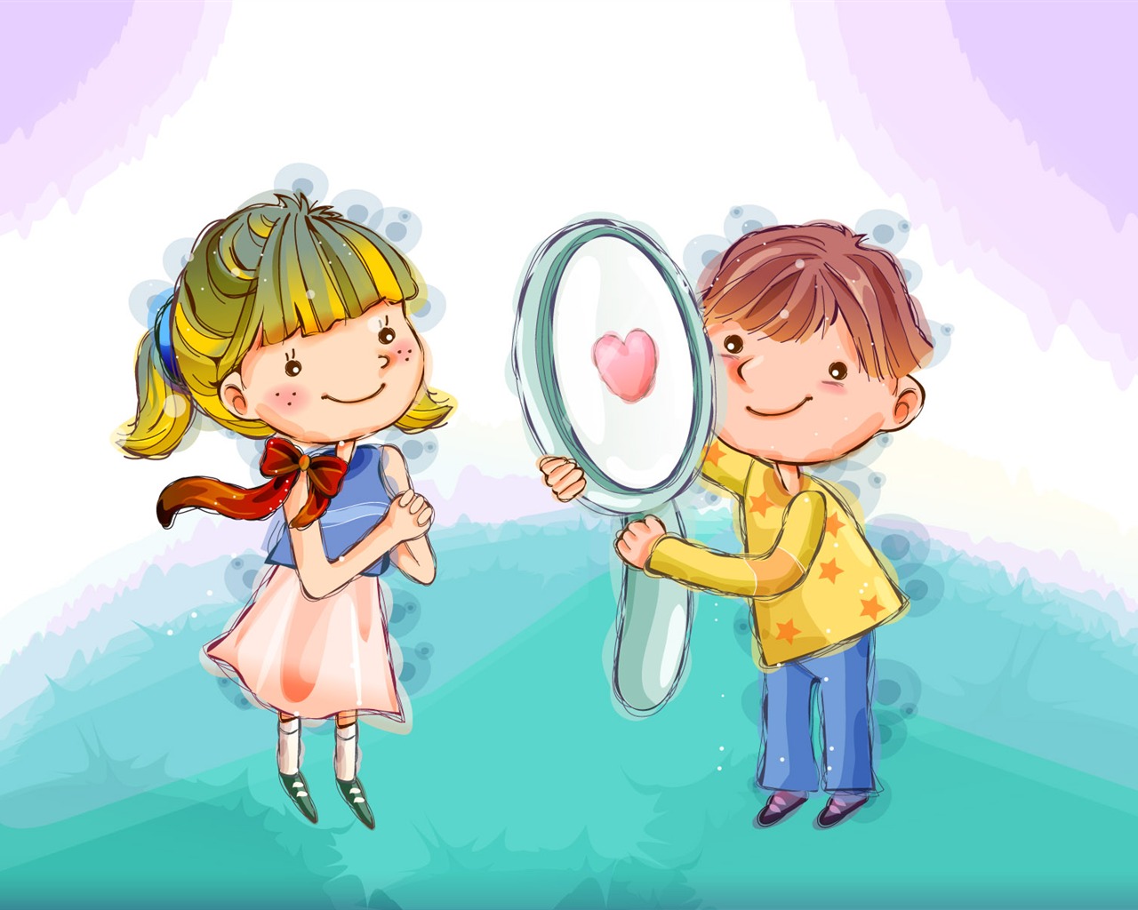 Vector children's Happy Wallpaper (2) #12 - 1280x1024