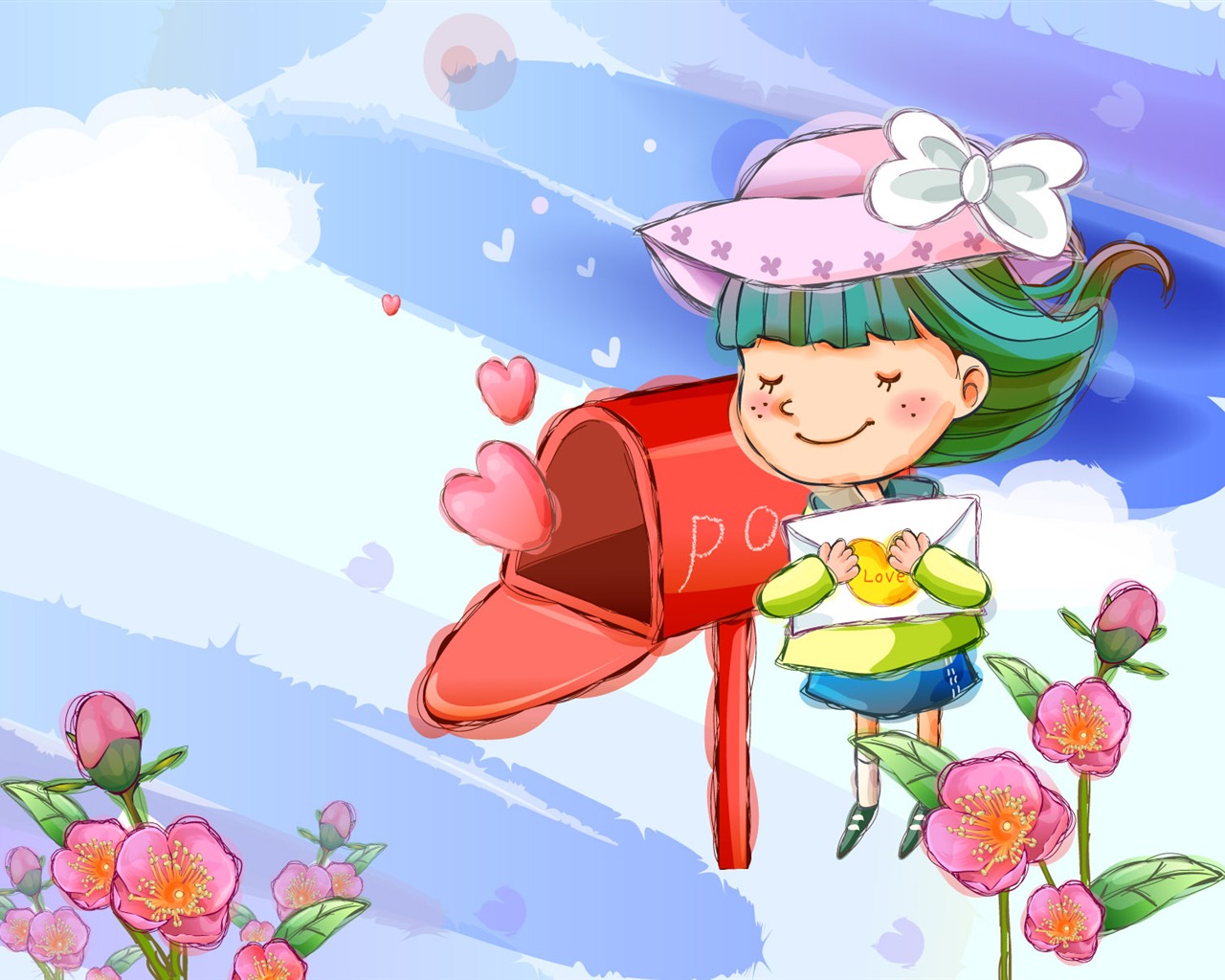 Vector children's Happy Wallpaper (2) #14 - 1280x1024