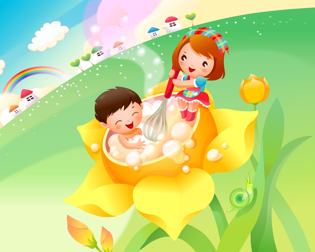 Childhood Dreams Cartoon Wallpaper (1) #18 - 1280x1024