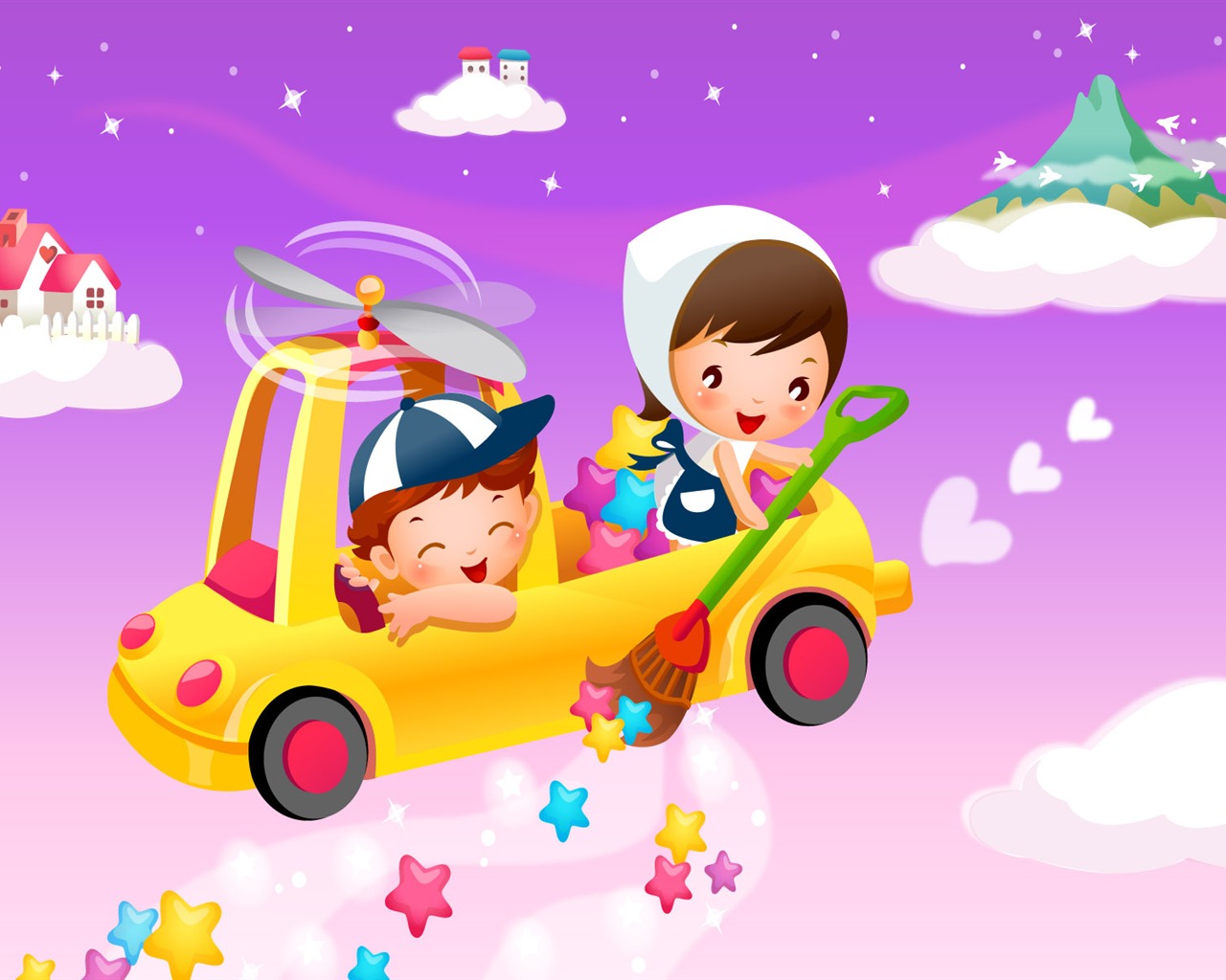 Childhood Dreams Cartoon Wallpaper (1) #20 - 1280x1024