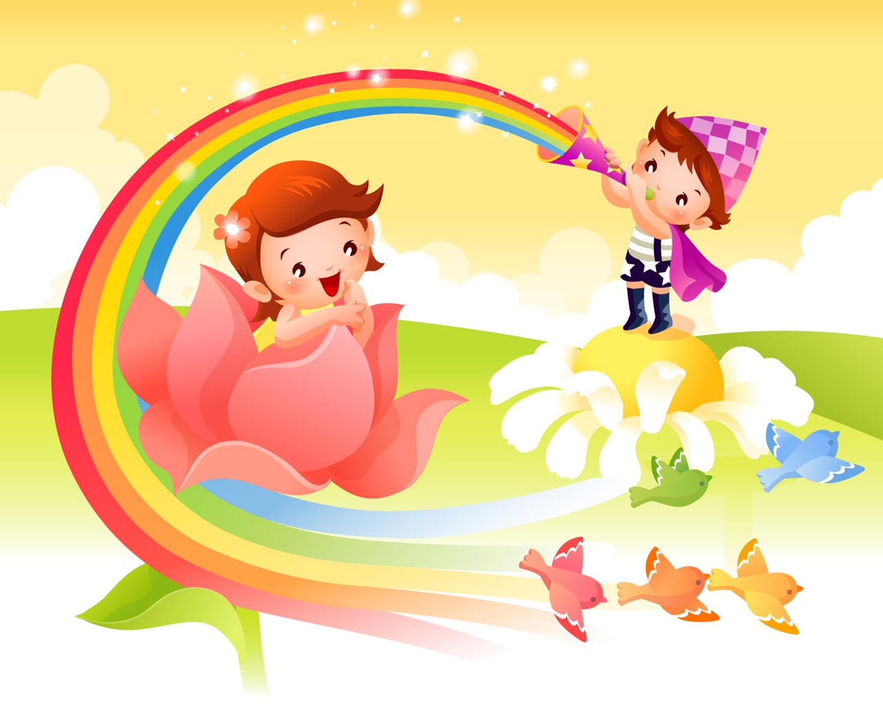 Childhood Dreams Cartoon wallpapers (2) #4 - 1280x1024