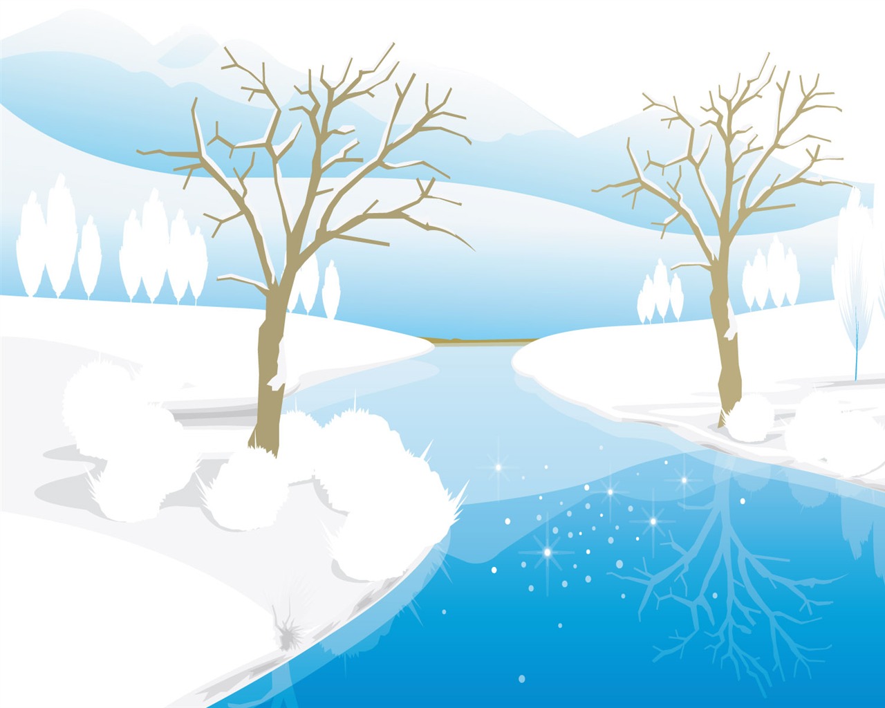 Vector Winter Wallpaper #13 - 1280x1024