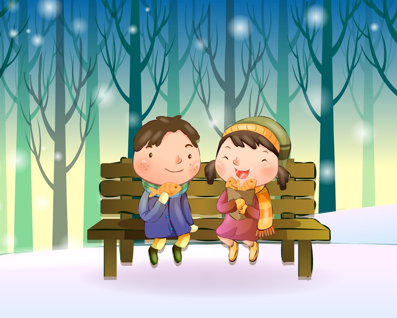 Vector children's Happy Wallpaper (4) #1 - 1280x1024
