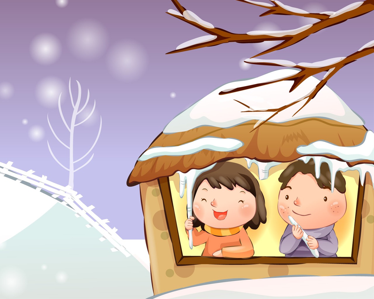 Vector children's Happy Wallpaper (4) #18 - 1280x1024
