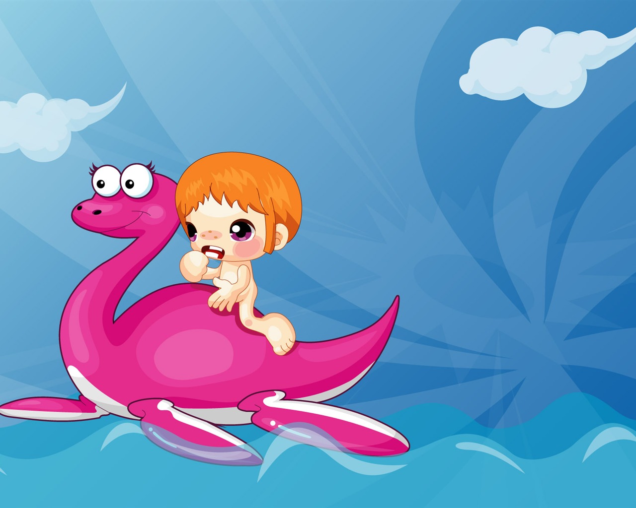 Vector Cartoon Child Wallpaper (1) #7 - 1280x1024