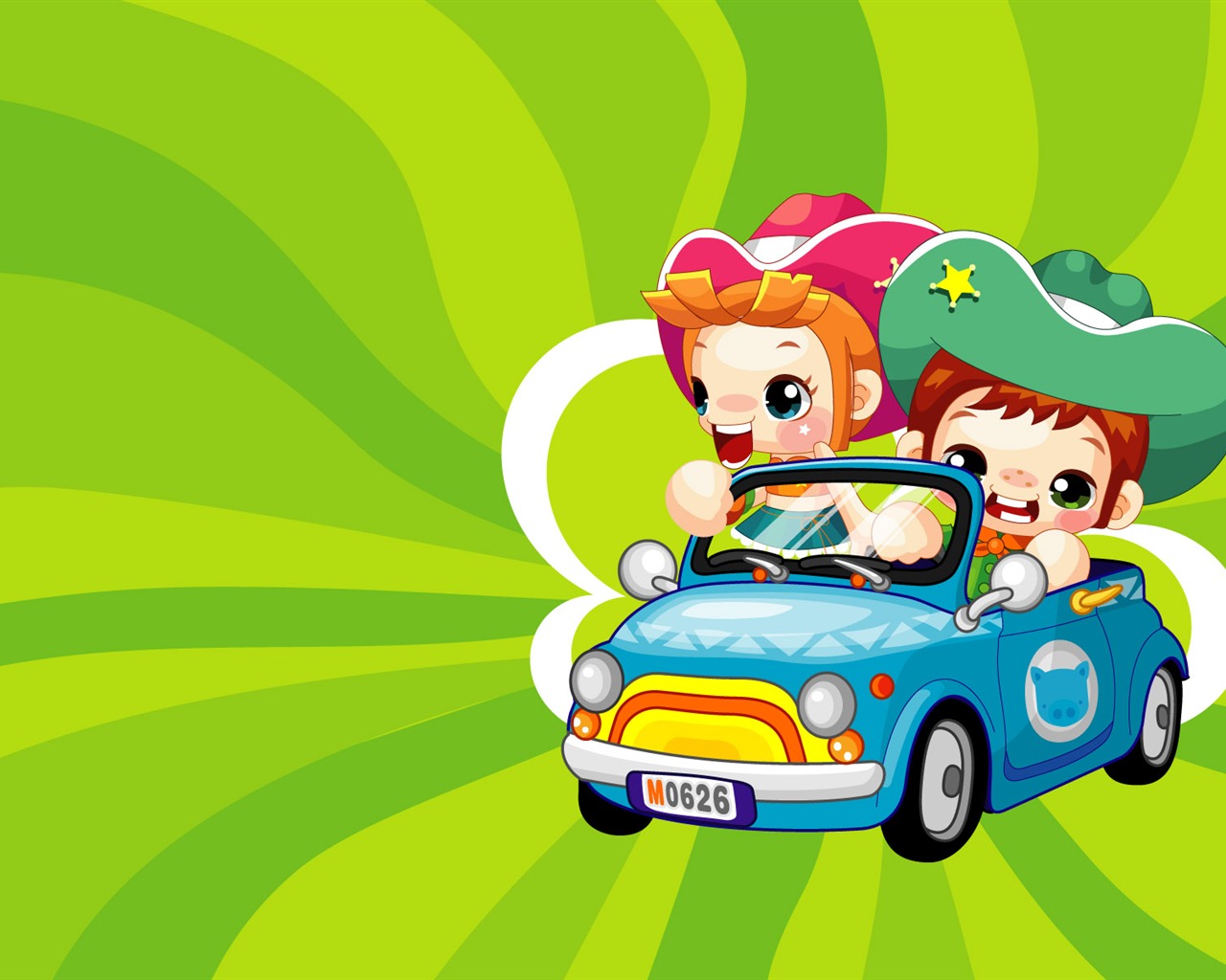 Vector Cartoon Child Wallpaper (1) #8 - 1280x1024