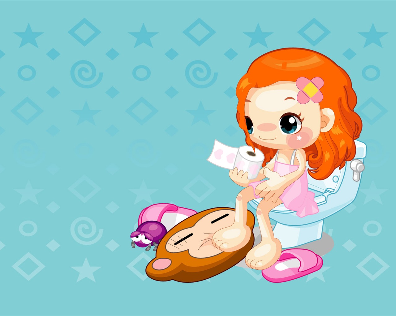 Vector Cartoon Child Wallpaper (1) #11 - 1280x1024