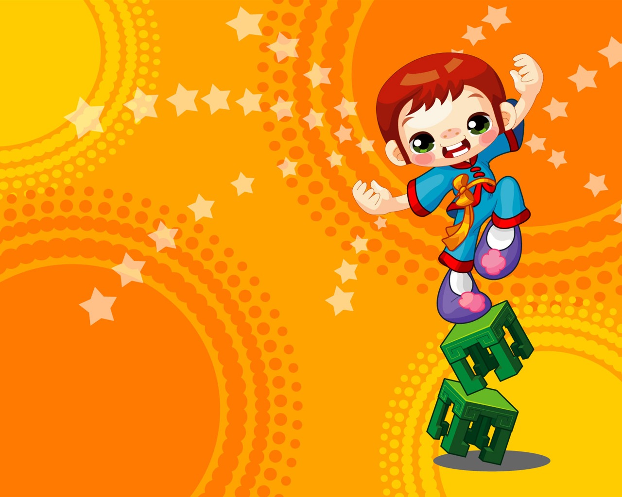 Vector Cartoon Child Wallpaper (1) #16 - 1280x1024