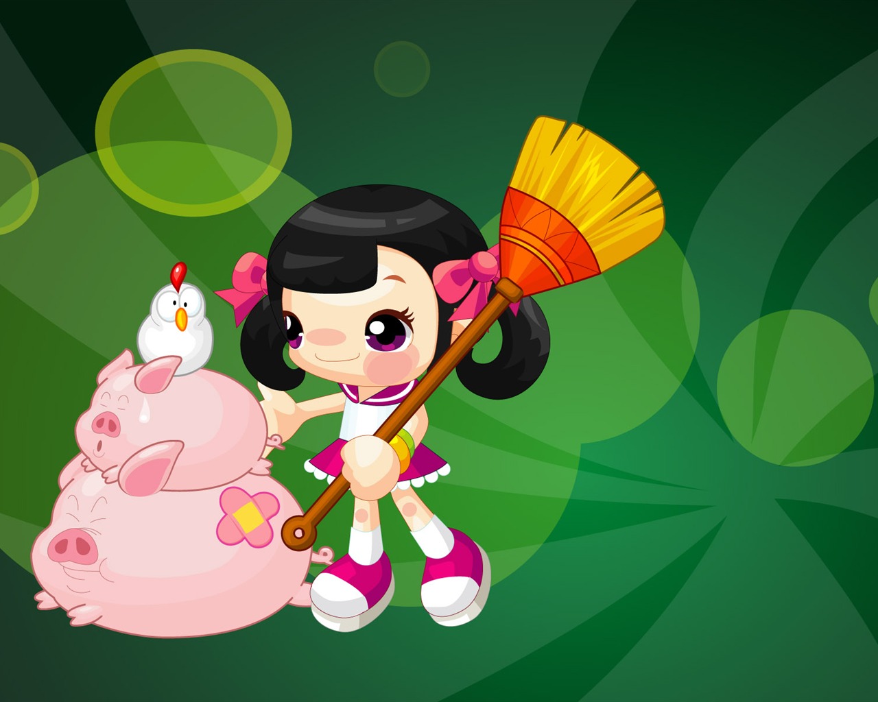 Vector Cartoon Child Wallpaper (1) #20 - 1280x1024