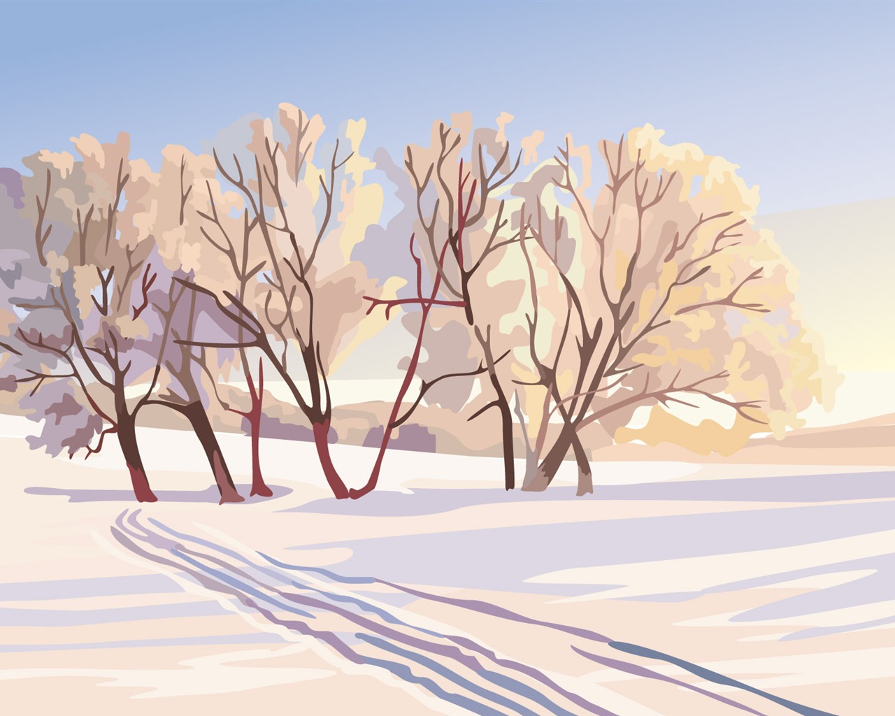 Tapety Vektorové Krajina (1) #9 - 1280x1024