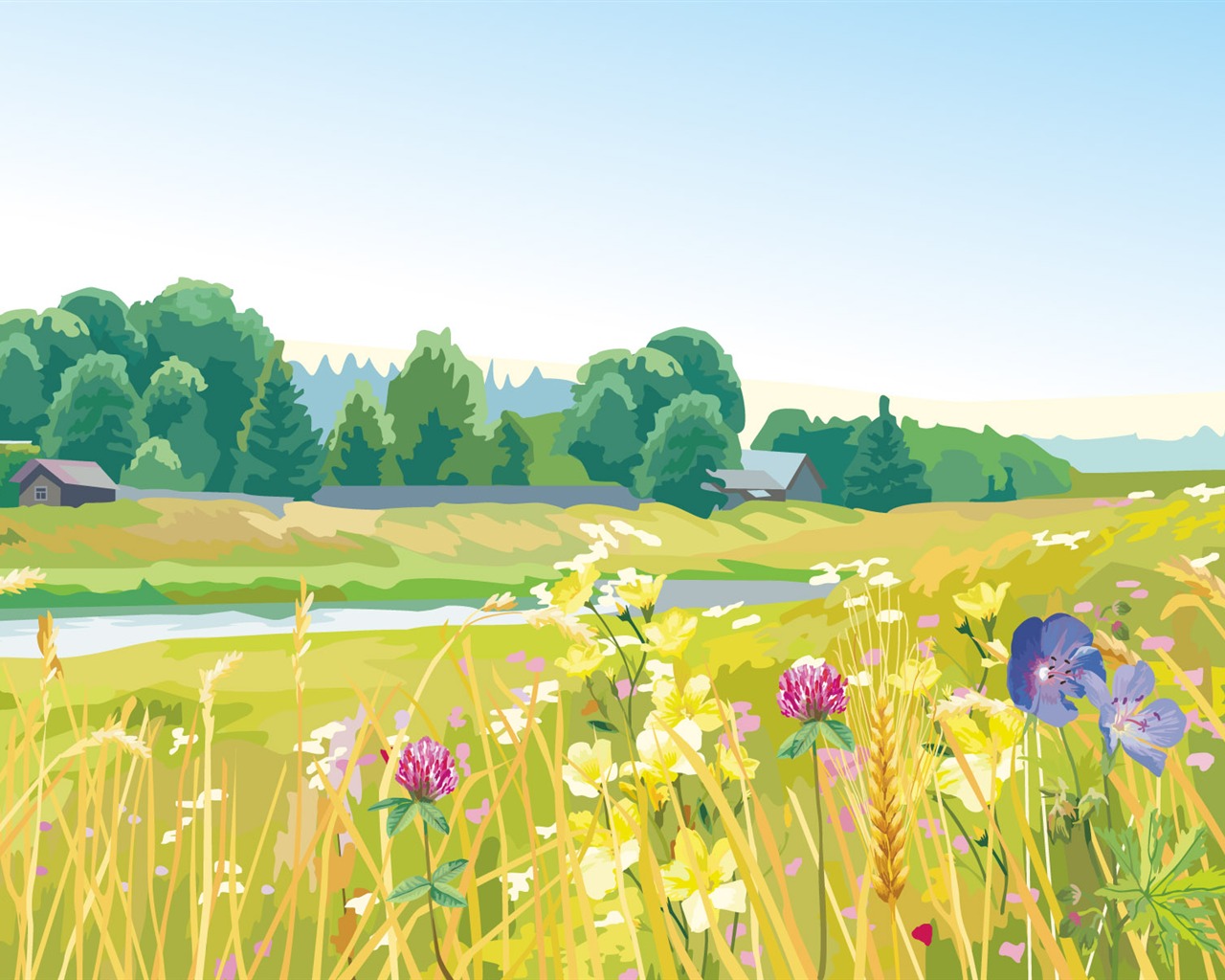 Vector Scenery Bilder (2) #9 - 1280x1024