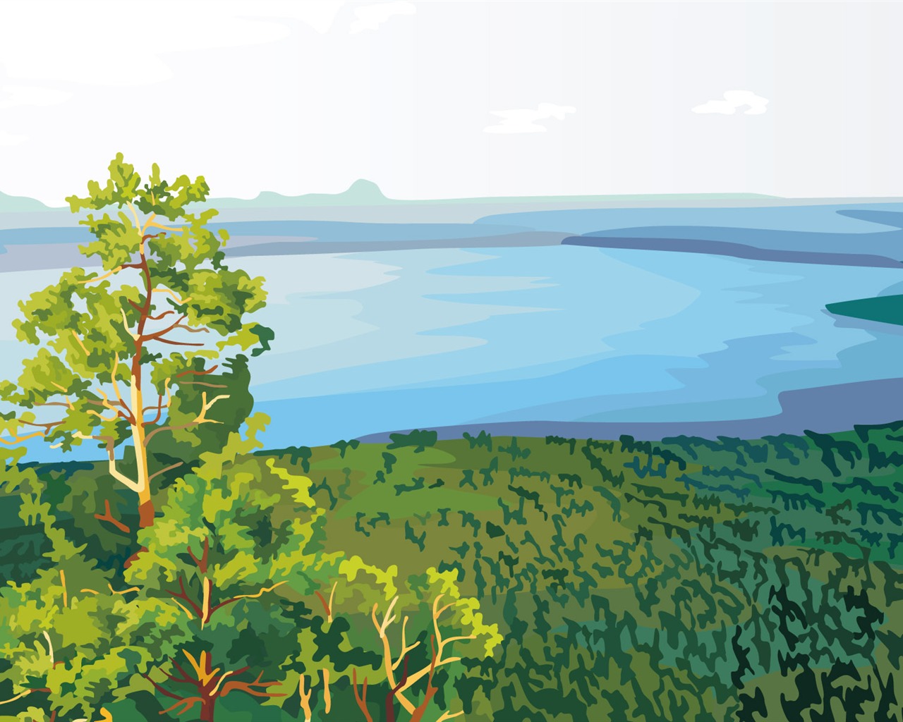 Vector Scenery Wallpapers (2) #15 - 1280x1024