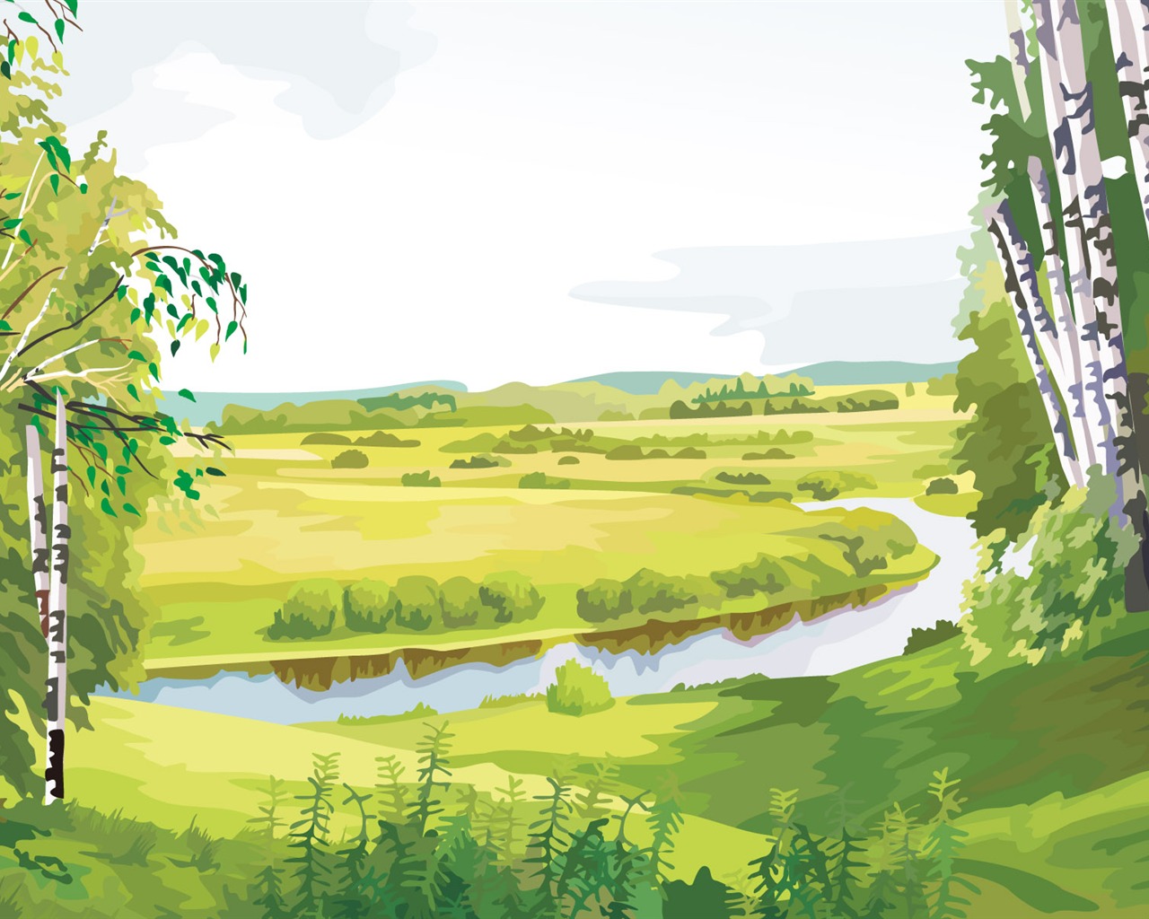 Vector Scenery Wallpapers (2) #20 - 1280x1024