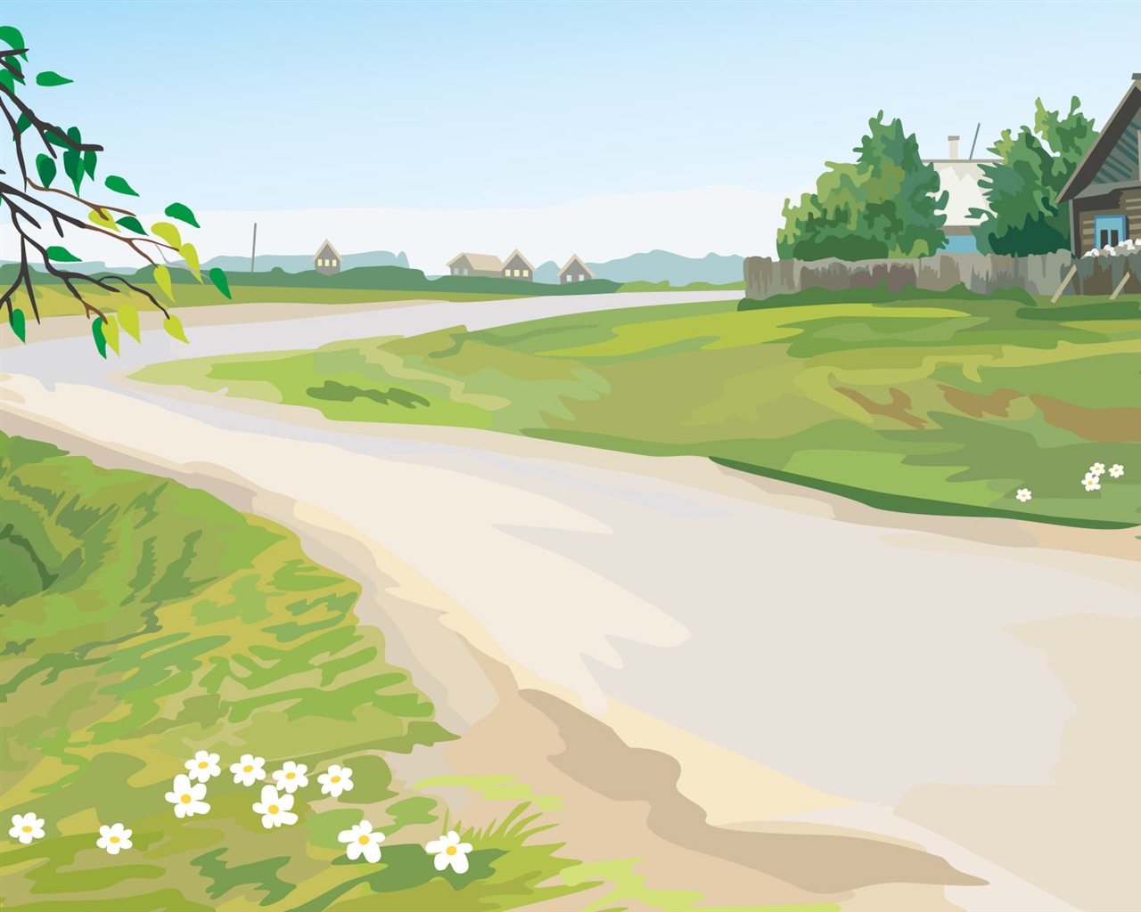 Tapety Vektorové Krajina (3) #3 - 1280x1024