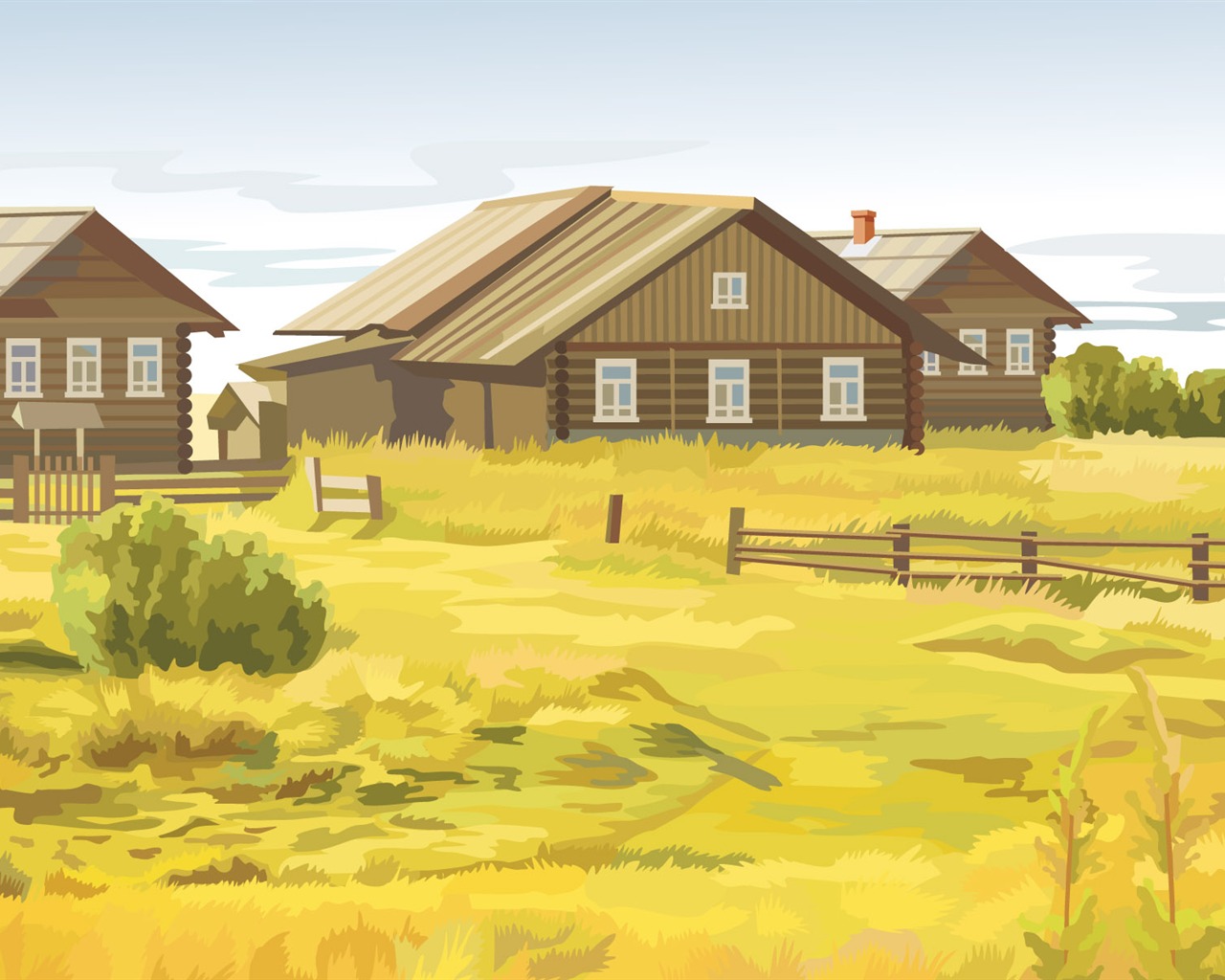 Tapety Vektorové Krajina (3) #5 - 1280x1024