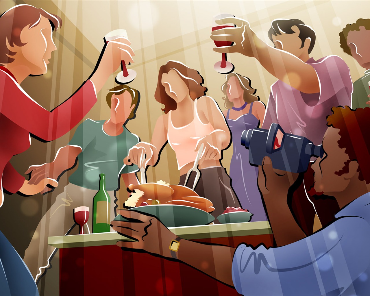Thanksgiving theme wallpaper (2) #4 - 1280x1024