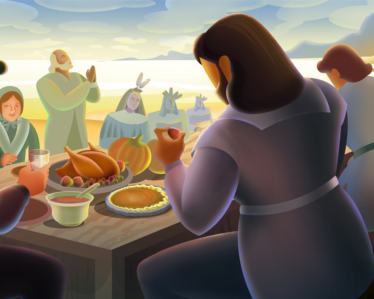 Thanksgiving theme wallpaper (2) #8 - 1280x1024