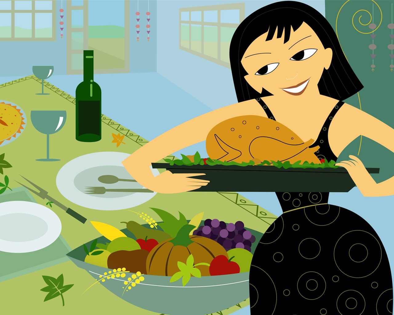 Thanksgiving theme wallpaper (2) #13 - 1280x1024