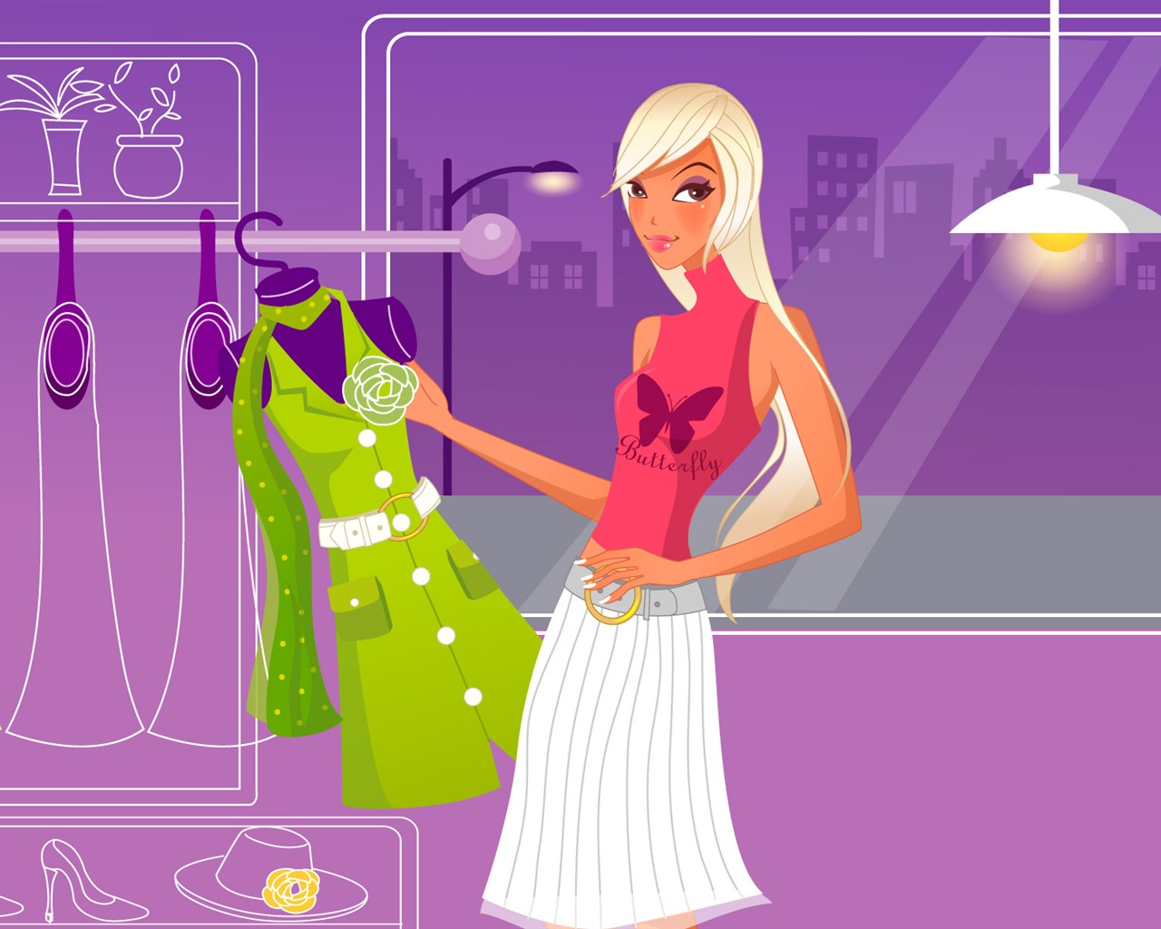 Fashion Shopping fonds d'écran des femmes (1) #4 - 1280x1024