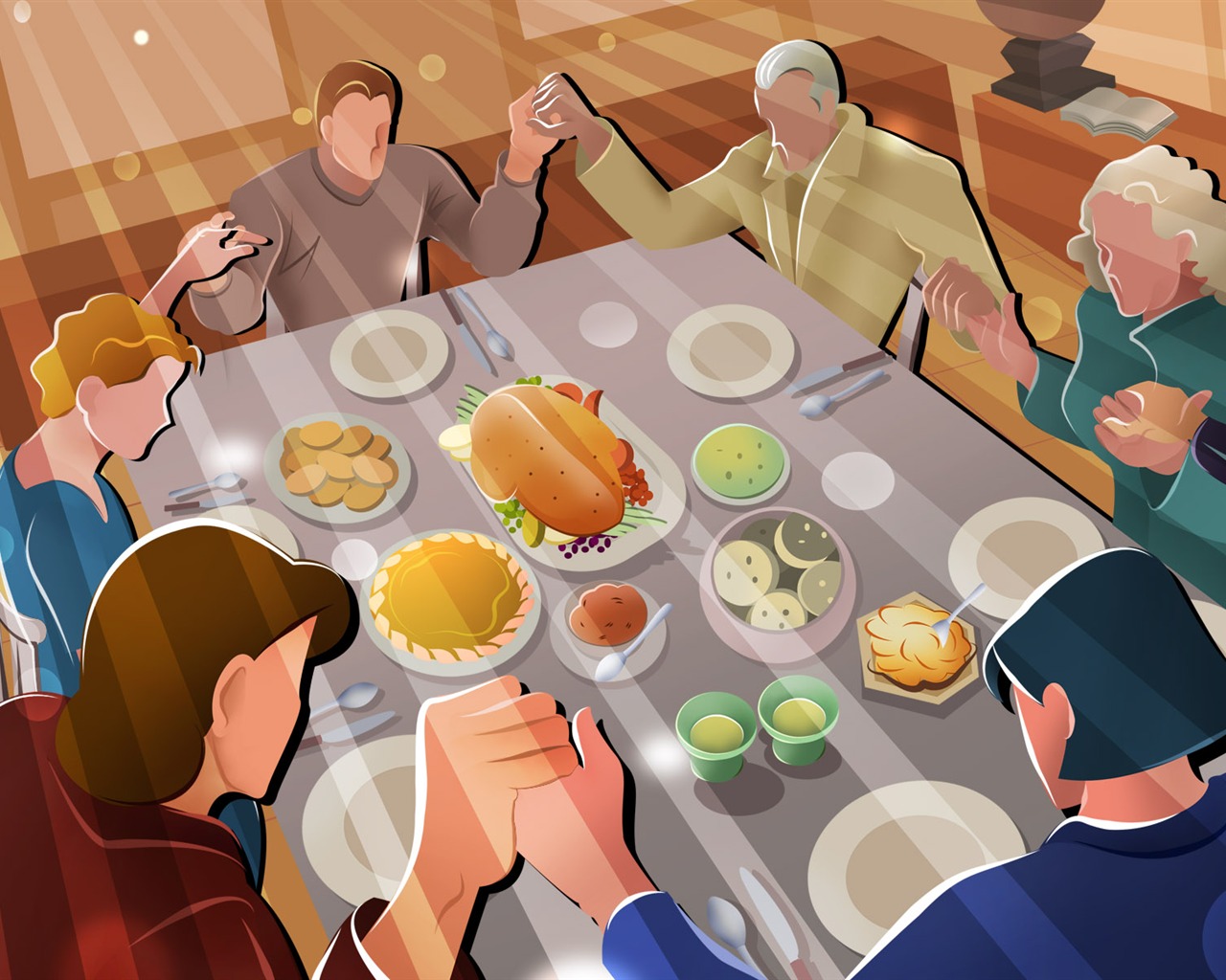Thanksgiving theme wallpaper (3) #7 - 1280x1024
