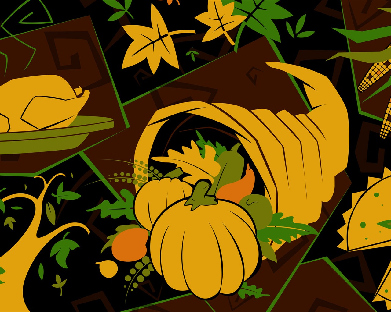 Thanksgiving Thema Tapete (3) #8 - 1280x1024