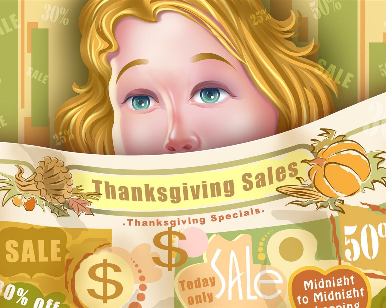 Thanksgiving Thema Tapete (3) #10 - 1280x1024