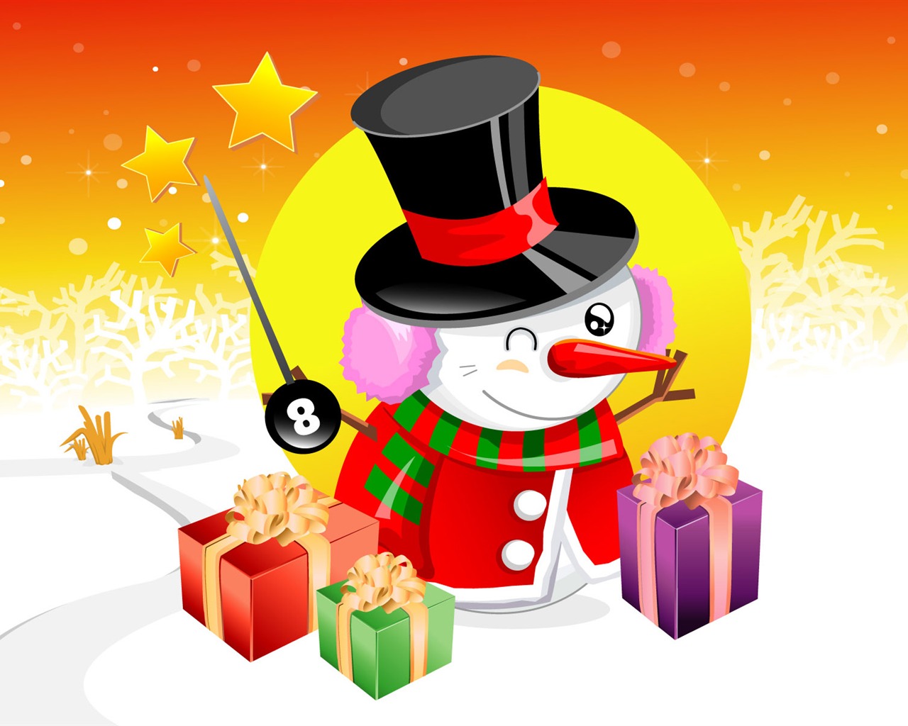 Vector Christmas wallpapers (1) #1 - 1280x1024