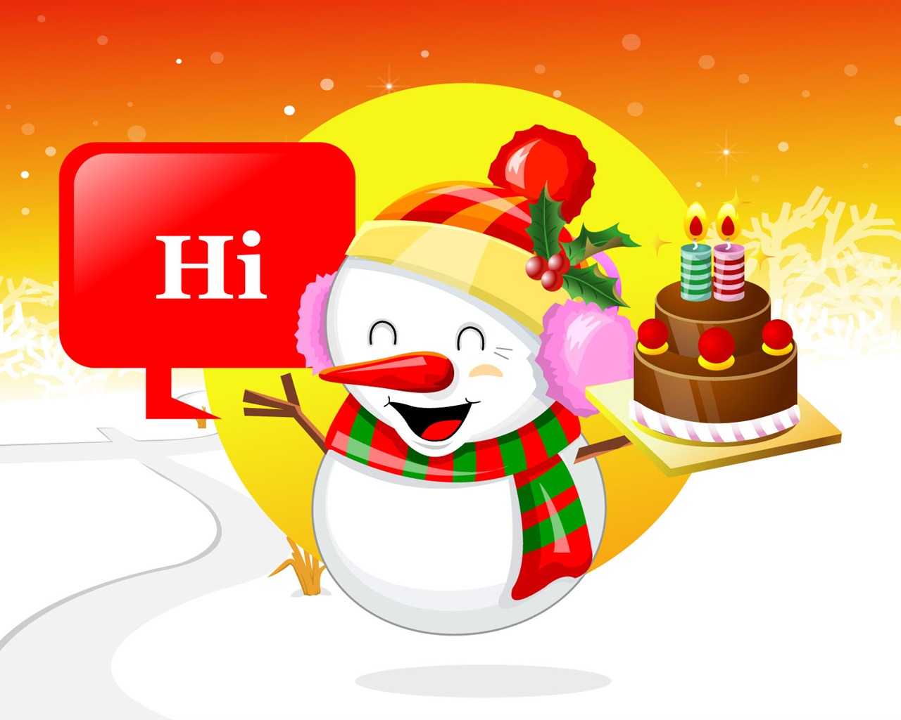 Vector Christmas wallpapers (1) #4 - 1280x1024