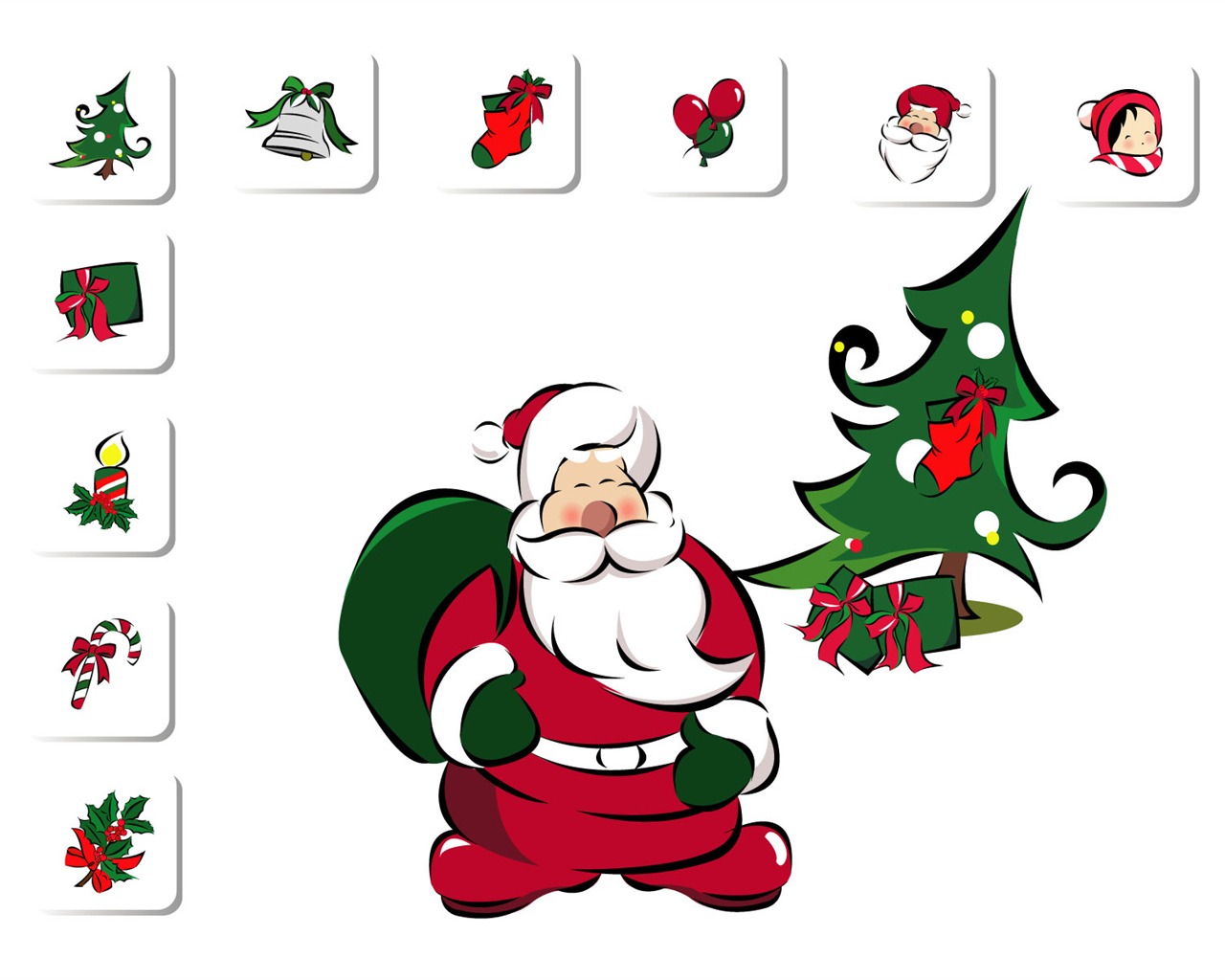 Vector Christmas wallpapers (1) #14 - 1280x1024