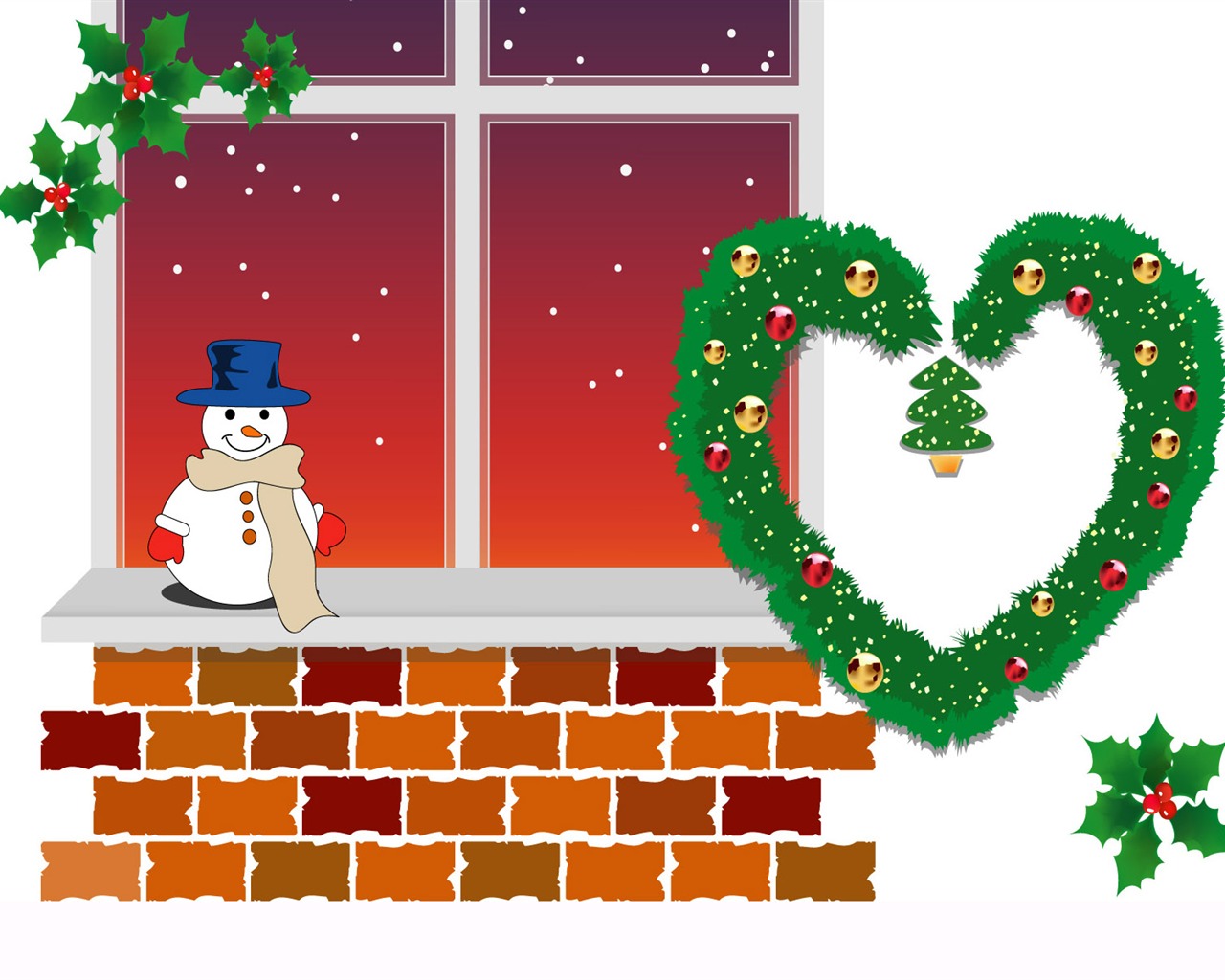 Vector Christmas wallpapers (1) #20 - 1280x1024