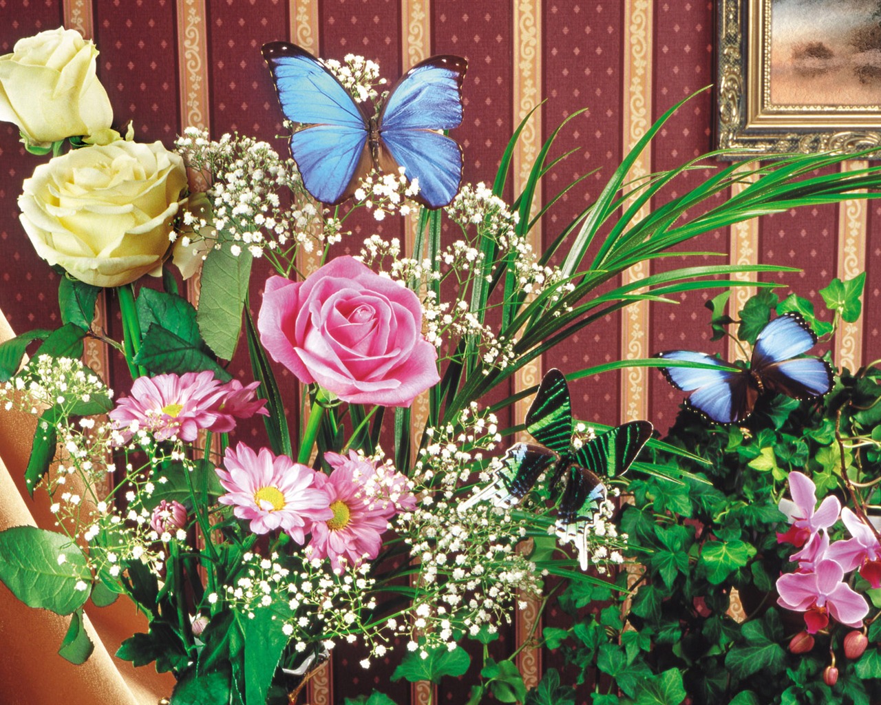 motýli a květiny tapety album (2) #18 - 1280x1024