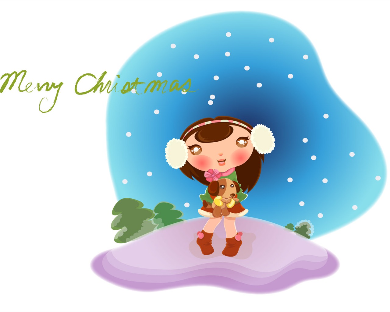 Vector Christmas wallpapers (2) #10 - 1280x1024