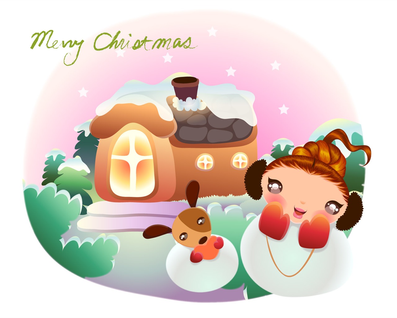 Vector Christmas wallpapers (2) #11 - 1280x1024